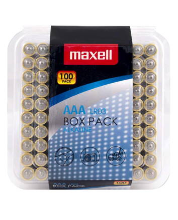 Maxell Alkaline AAA LR03 BOX PACK 100db