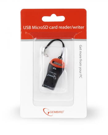 GEMBIRD kártyaolvasó, microSD, USB 