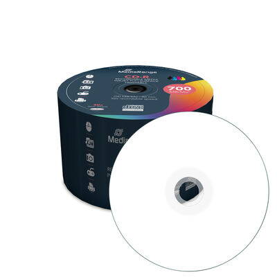 MediaRange CD-R 700MB inkjet fullnyomtatható felületű lemez shrink 50