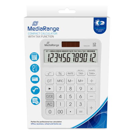 MediaRange számológép 12 számjegyű LCD kijelzővel, MROS191
