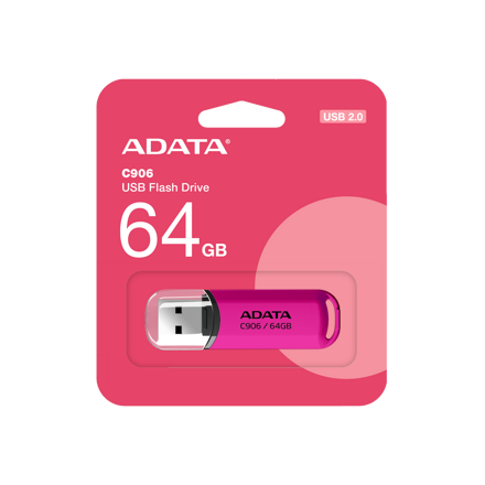 ADATA USB pendrive 64GB C906 Pink 2.0