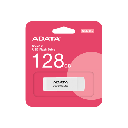 ADATA USB pendrive UC310 128GB USB 3.2 fehér