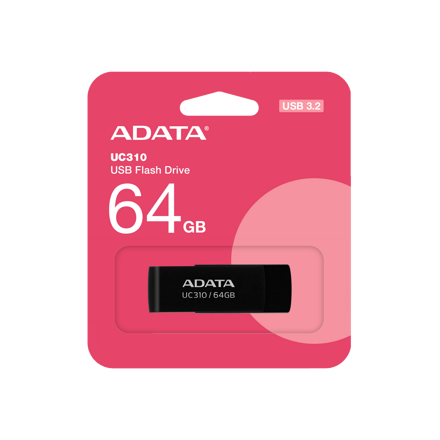 ADATA USB pendrive UC310 64GB USB 3.2 fekete