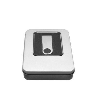 Alumínium tárolódoboz USB flash meghajtóhoz, 89 x 60 x 18mm, ezüst