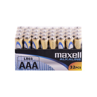 Maxell Alkaline AAA LR03 Shrink 32 PK