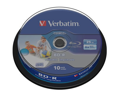 Verbatim BD-R 6X 25GB Print Cake 10