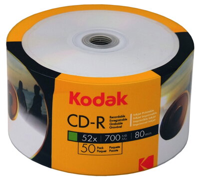Kodak CD-R 52X Full Printable Shrink (50) 