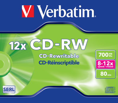 Verbatim CD-RW 12x Jewel Case