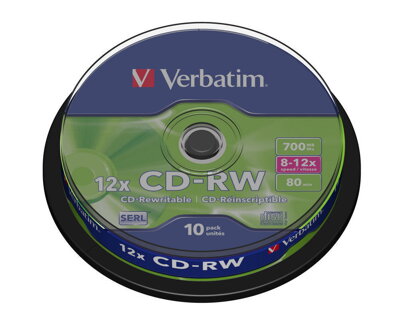 Verbatim CD-RW 12x 700MB Cake 10