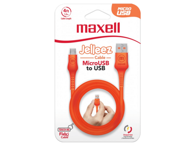Maxell MICRO USB JELLEZ CABLE 1,2m  Orange