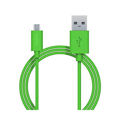Omega PVC Micro USB Data Bulk 1M Green