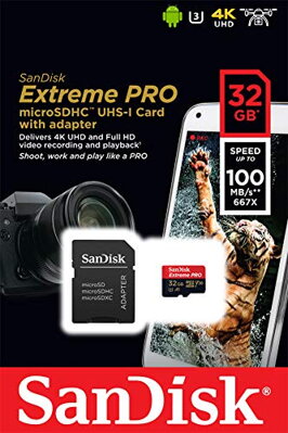 SanDisk Extreme PRO microSDHC 32GB 100MB/s + adapter