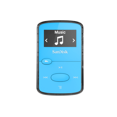 Sandisk CLip Jam MP3 prehrávač 8GB, microSDHC, Radio FM, modrý