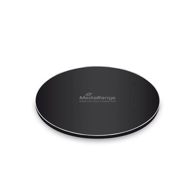 MediaRange Wireless fast charge pad for  smartphones, black