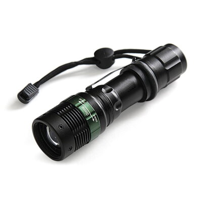 PLATINET ALUMINIUM FLASHLIGHT ZOOM WITH CLIP 3W [45096]