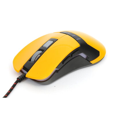 VARR GAMING mouse OM-270 GAMING 1200-1600-2400-3200DPI YELLOW