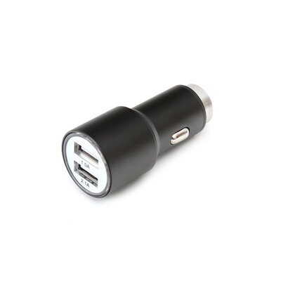 Omega CAR CHARGER METAL 2xUSB 5V 2.1A BLACK 