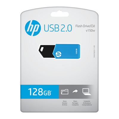 HP  USB Flash Drive 128 GB USB 2.0 BLUE