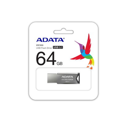 Adata Flash Drive UV350 64GB USB 3.1 silver (potisk)