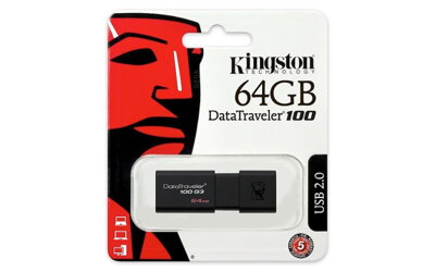 Kingston USB 64GB DT100 G3 Black 3.0