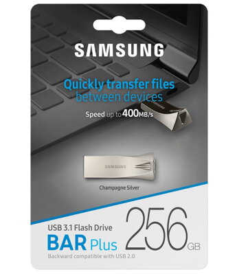 SAMSUNG BAR PLUS 256GB USB 3.1 Champagne Silver 400MB/s