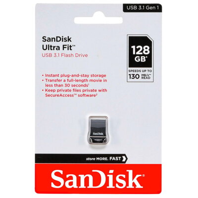 Sandisk USB 128GB Cruzer Ultra Fit 3.1 (130 MB/s)