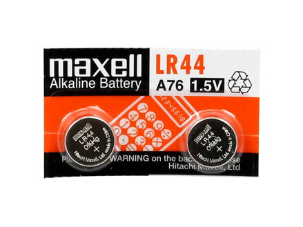 Maxell Alkaline LR 44, 2PK