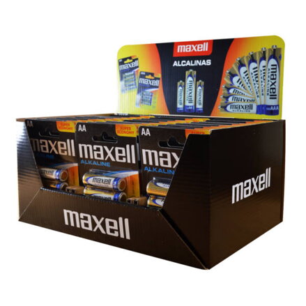 Maxell Alkaline AA LR6 4PK Blister Display Carton (30)