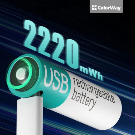 ColorWay nabíjateľné batérie AA Type-C 2200 mAh 1.5V (2ks)