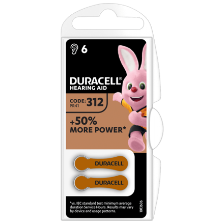 Duracell hallókészülék Elem DA312