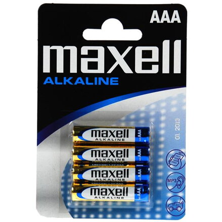 Maxell Alkaline AAA LR03 4PK Blister