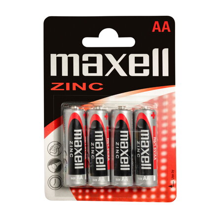 Maxell Zinkové batérie R6 AA Blister 4 PK