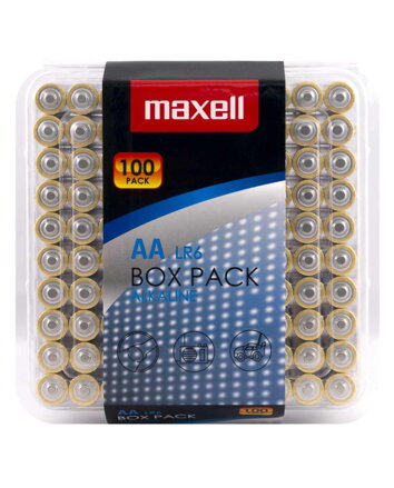 Maxell Alkalické batérie AA LR6 BOX PACK 100ks