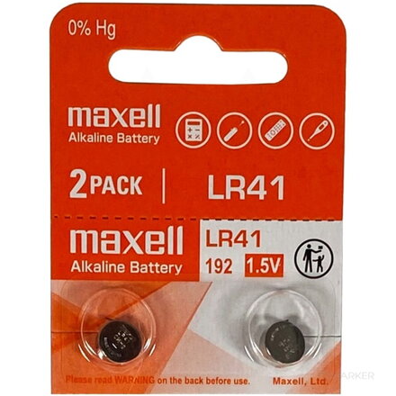 Maxell Alkaline LR 41 (AG3) 2/blister