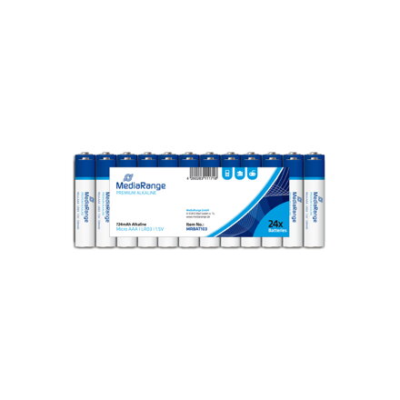 Mediarange Alkaline AAA Batteries Micro 24PK