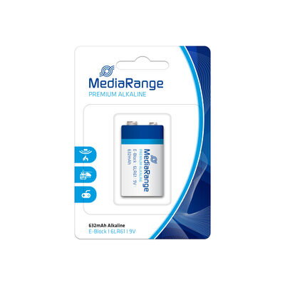 MediaRange premium alkalická batéria, E-Block|6LR61|9V