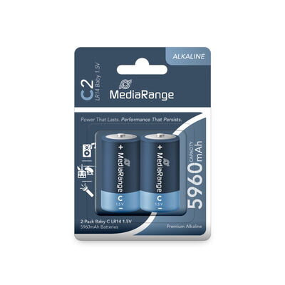 Mediarange Alkaline  LR-14 2PK Blister