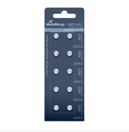 MediaRange Premium Alkáli elem, AG1|LR621|1.5V, Pack 10