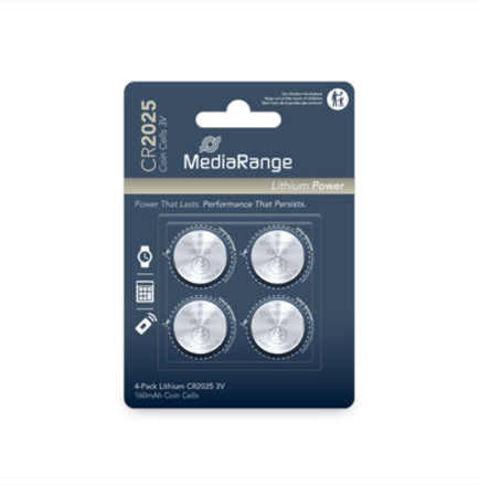 Mediarange Lítiové batérie CR2025, 4ks