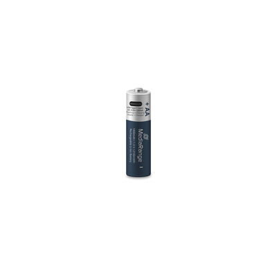 MediaRange nabíjateľné USB-C Li-Ion batérie, Micro AAA I 1,5 V I 500 mAh, 4-balenie