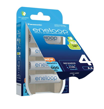 Panasonic Eneloop AA nabíjateľné batérie NiMH 1,2V 2000mAh