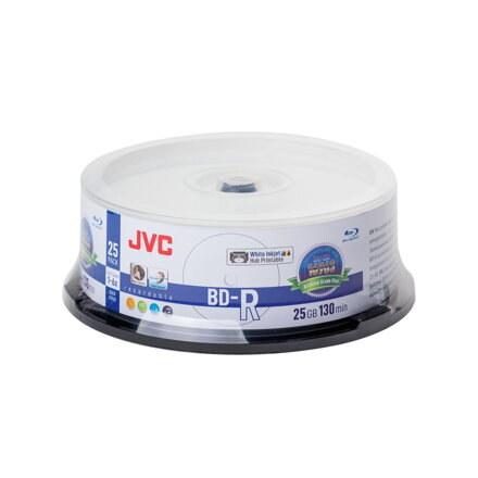 JVC BD-R 25GB 6X printable Archival waterproof photo glossy cake 25