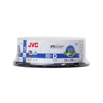 JVC BD-R 25GB 6X printable Archival waterproof photo glossy cake 25