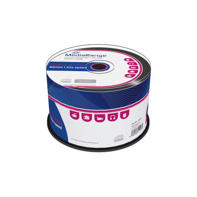 Mediarange CD-R 52x Black Vinyl Cake 50 Mediarange CD-R 52x Black Vinyl Cake 50