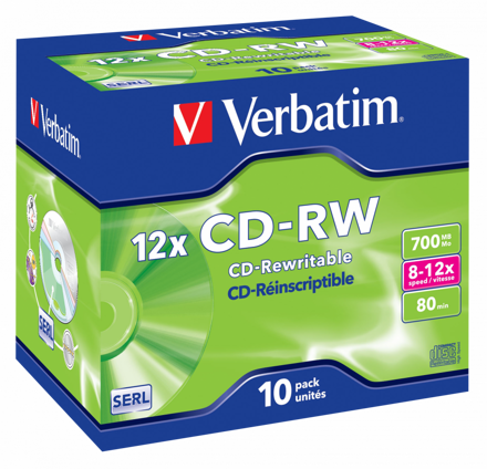 Verbatim CD-RW 12x Jewel Case