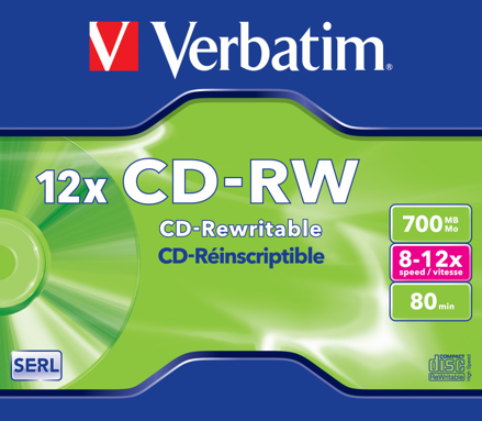 Verbatim CD-RW 12x Jewel Case