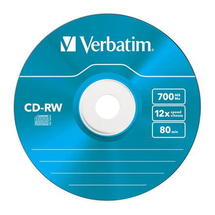 Verbatim CD-RW 12x Slim Colour 5 Verbatim CD-RW 12x Slim Colour 5
