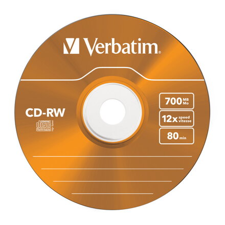 Verbatim CD-RW 12x Slim Colour 5 Verbatim CD-RW 12x Slim Colour 5