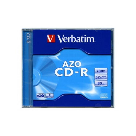 Verbatim CD-R 52X 700MB Crystal AZO Jewel Case 1ks