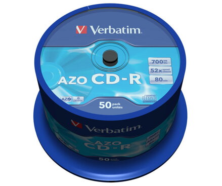 Verbatim CD-R 52X 700MB Crystal AZO Cake 50